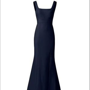 Amsale Bridesmaid Dress - James - Crepe - Navy